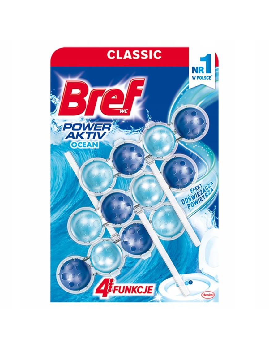 Bref WC Power Aktiv Zawieszka ocean 3 x 50 g