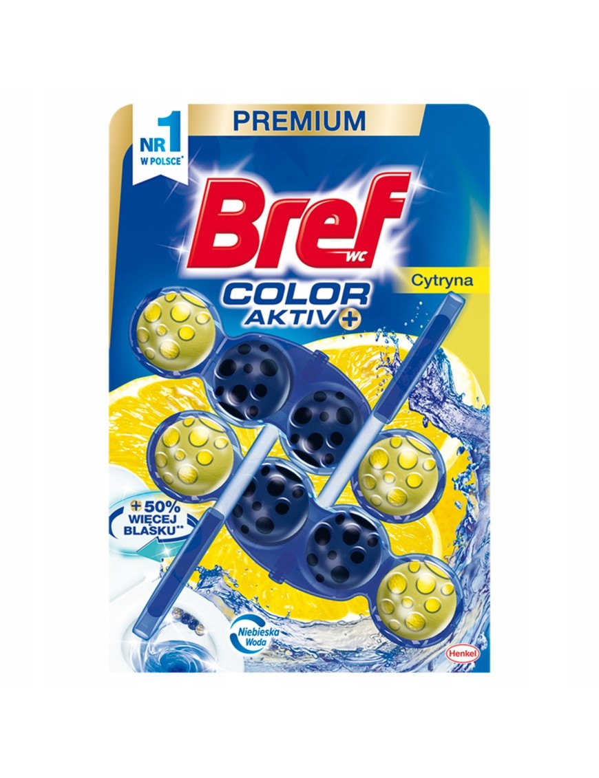 Bref WC Color Aktiv Zawieszka cytryna 2 x 50 g