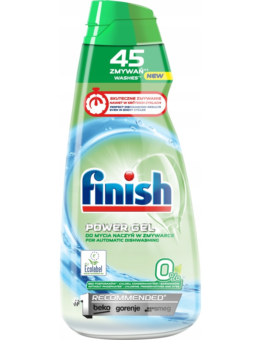 Finish 0% Power Gel Żel do zmywarki 900 ml