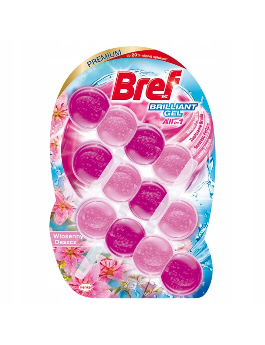 Bref WC Brilliant Gel All in 1 wiosenny deszcz 3sz