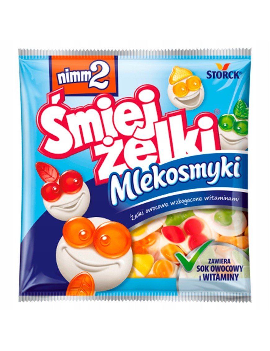 nimm2 Śmiejżelki Mlekosmyki Żelki owocowe 90 g