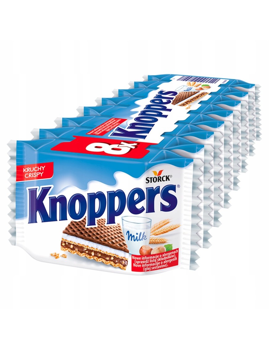 Knoppers Wafelek mleczno-orzechowy 200 g (8 sztuk)