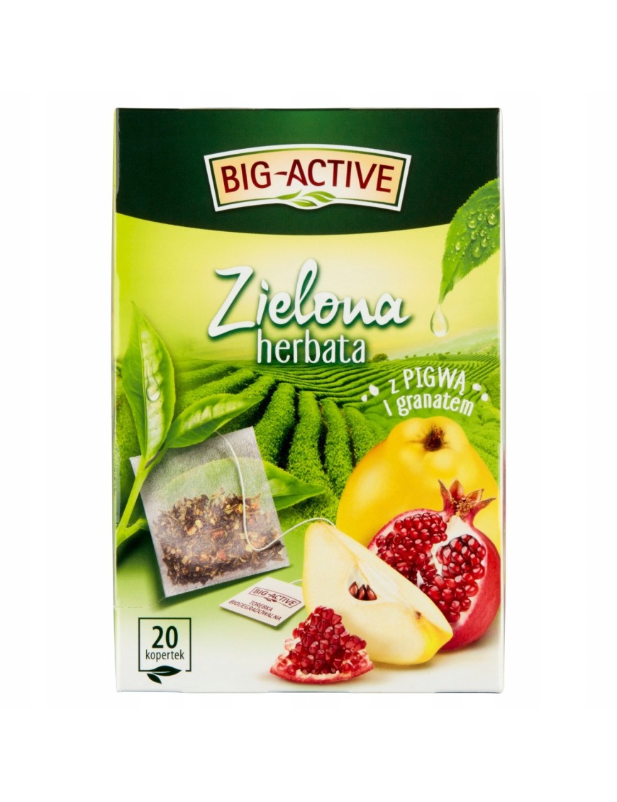 Big-Active Zielona herbata z pigwą i granatem 34 g