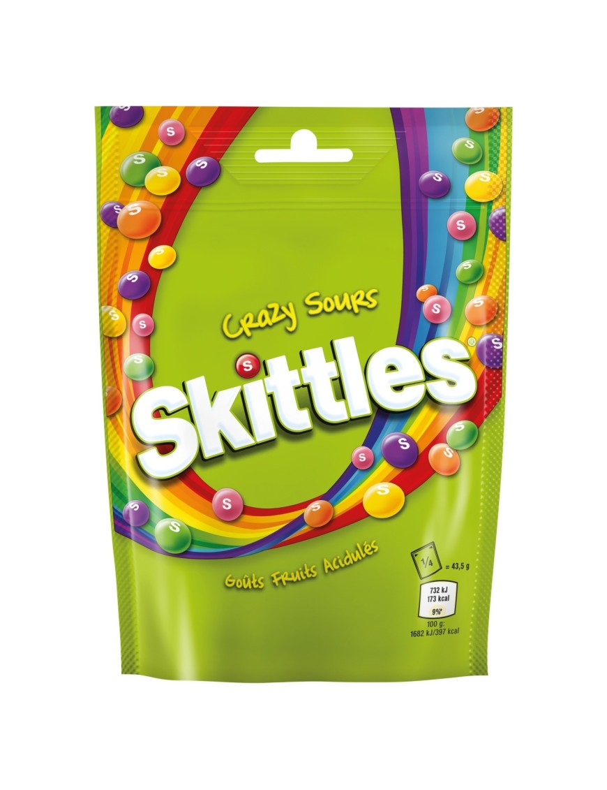 Skittles Crazy Sours Cukierki do żucia 174 g