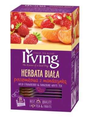 Irving Herbata biała poziomkowa z mandarynką 30 g