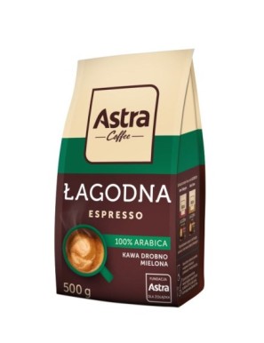 Astra Kawa ŁAGODNA Espresso 500g drobno mielona