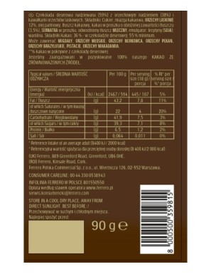 Ferrero nadzieniem i kawałkami orzechów 90 g