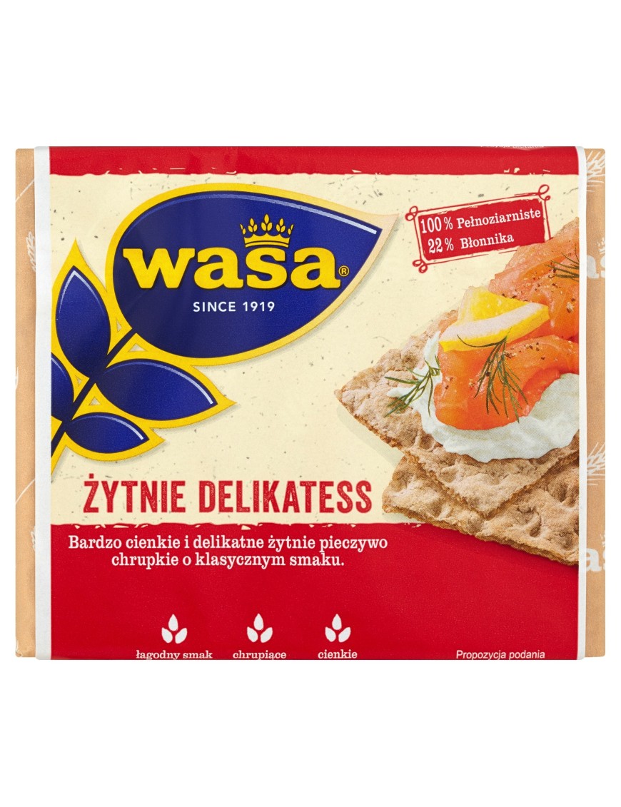 Wasa Żytnie Delikatess Pieczywo 210 g