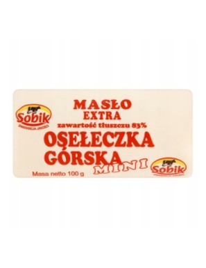 Sobik Masło ekstra osełeczka górska mini 100 g