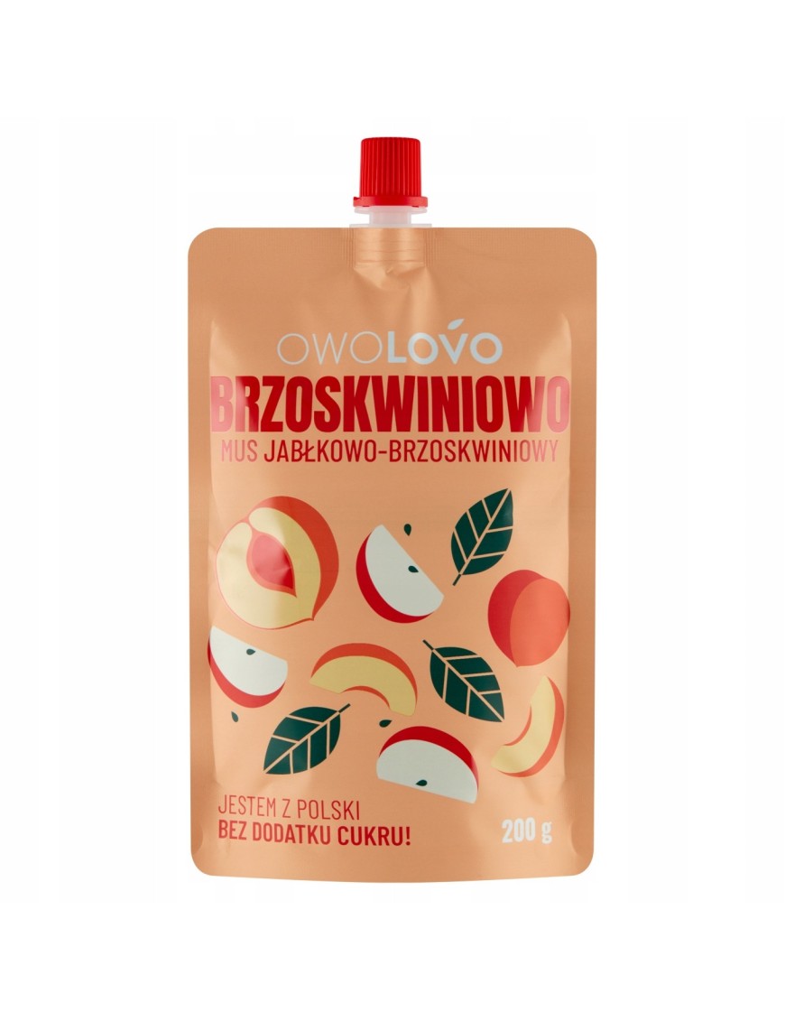 OWOLOVO Brzoskwiniowo Mus jabłkowo-brzoskwiniowy