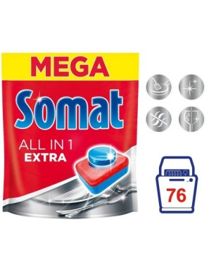 Somat All in 1 Extra Tabletki do zmywarek 76 sztuk