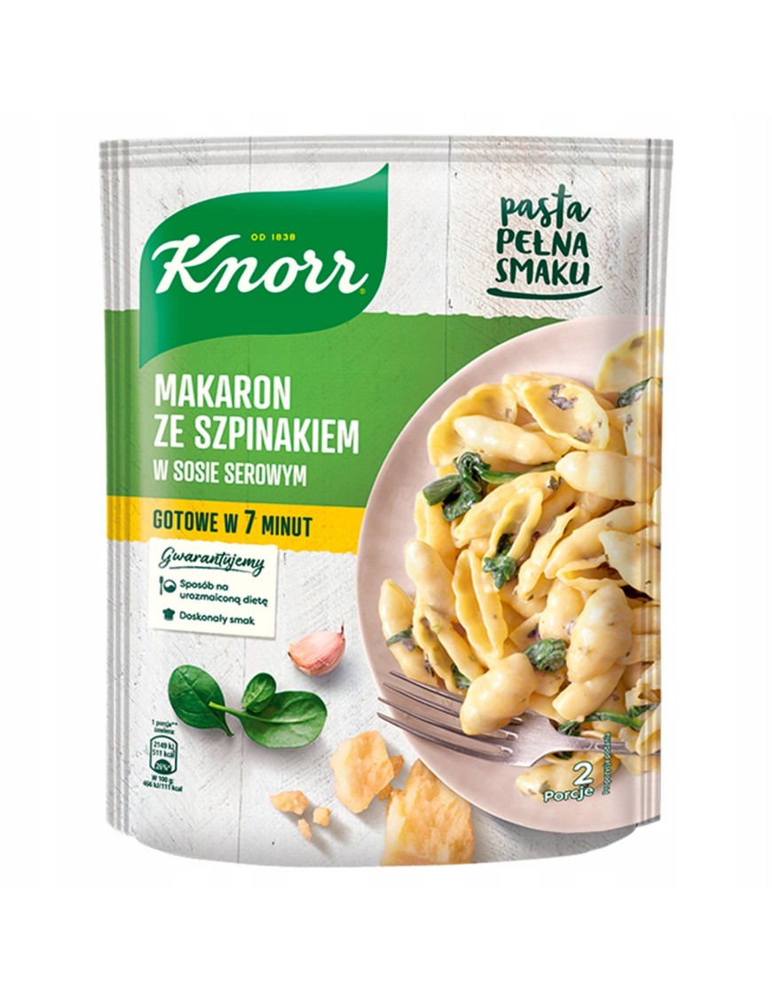 Knorr Makaron ze szpinakiem w sosie serowym 160 g