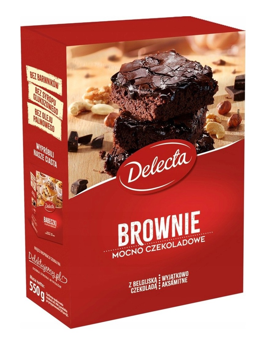 Delecta Brownie czekoladowe mieszanka do wypieku