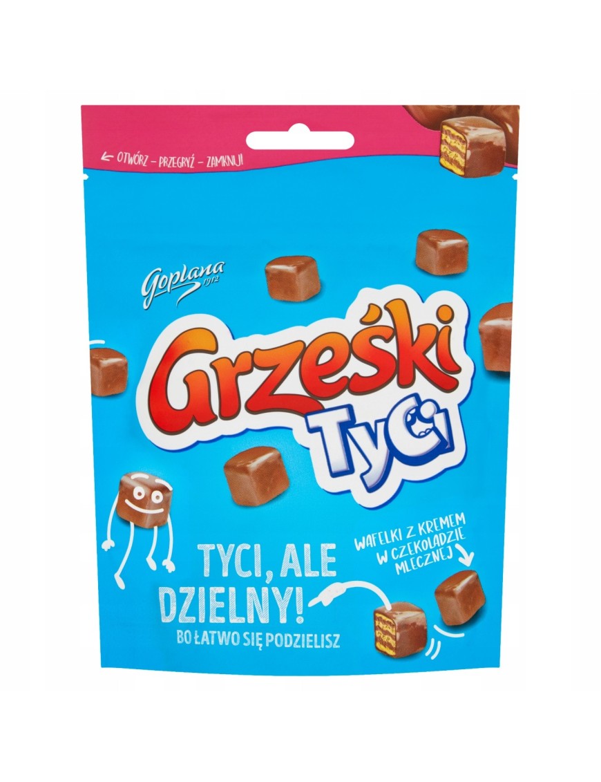 Grześki Tyci z kremem w czekoladzie mlecznej 120 g