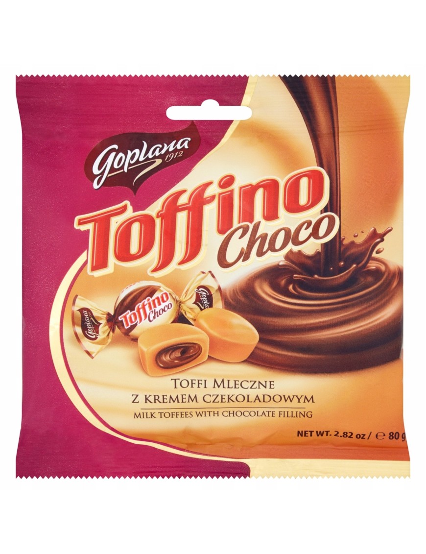Goplana Toffino mleczne z kremem czekoladowym 80g
