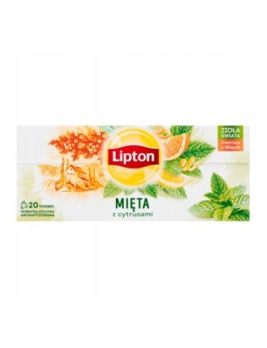 Lipton Herbata ziołowa z mięta z cytrusami 26 g
