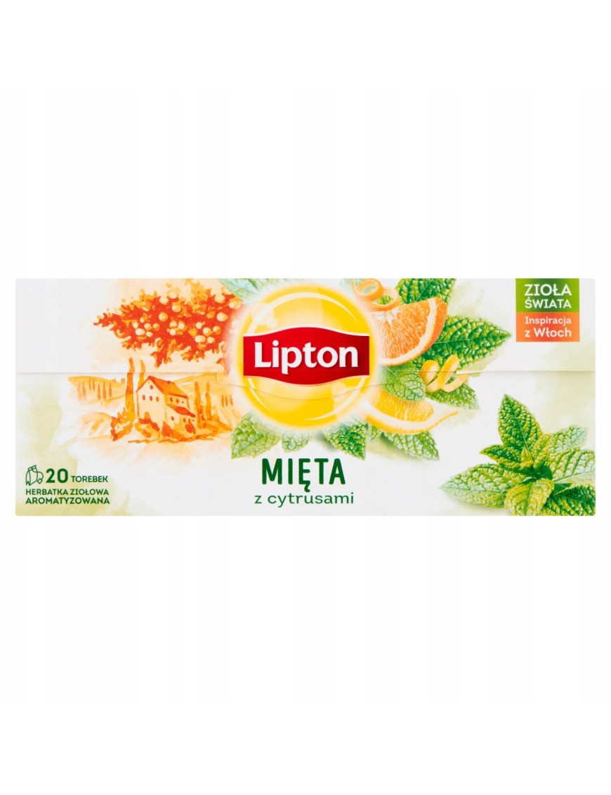 Lipton Herbata ziołowa z mięta z cytrusami 26 g