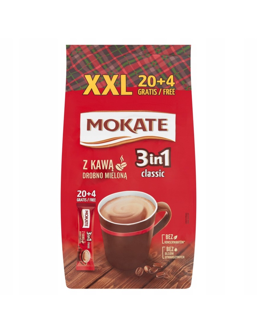 Mokate 3in1 Classic napój kawowy w proszku 408 g