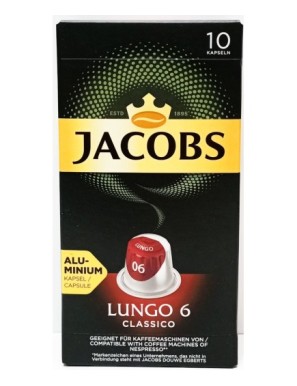 Jacobs Lungo Classico Kawa w kapsułkach 52 g 10x