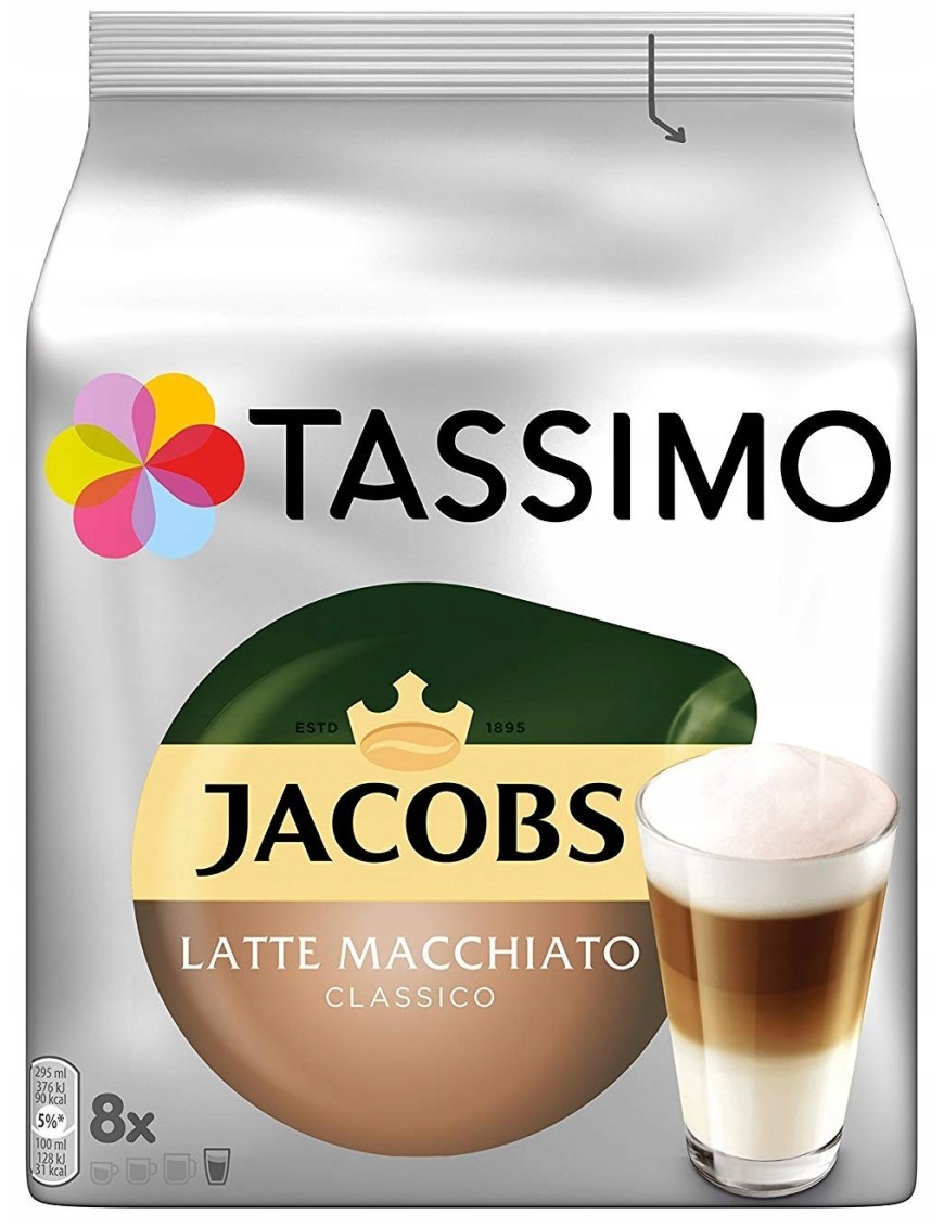 Tassimo Jacobs 8 kapsułek i mleko 8 kapsułek 264 g