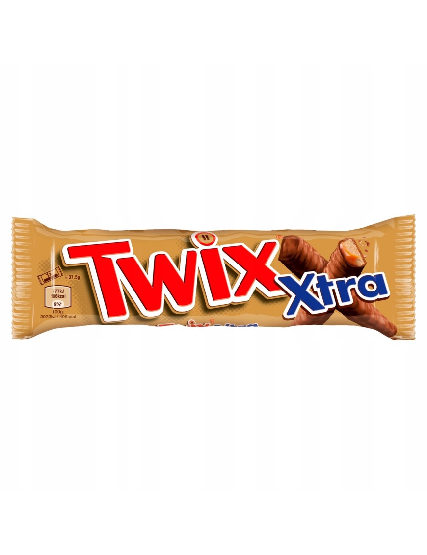 Twix Xtra Baton z ciastkami i karmelem 75g 2x375