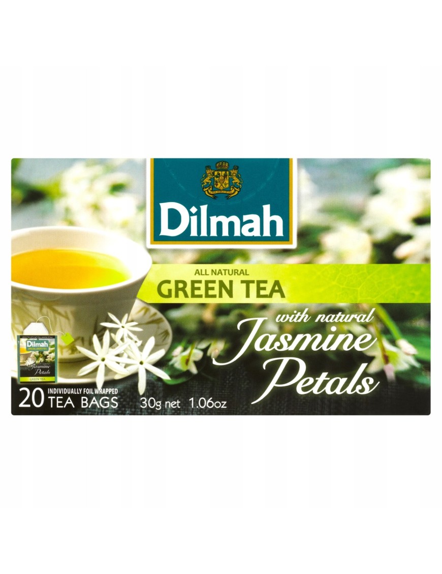 Dilmah Zielona herbata z kwiatami jaśminu 30 g
