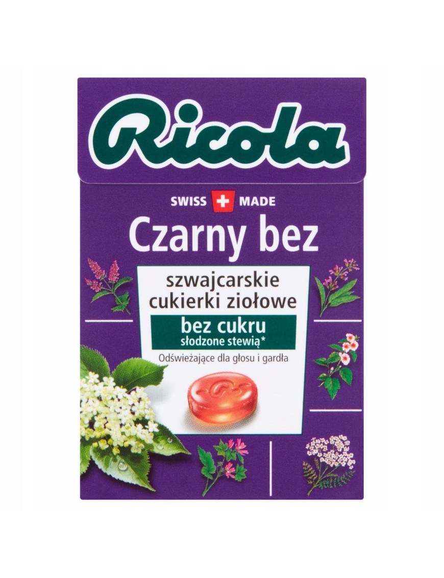 Ricola Szwajcarskie cukierki czarny bez 275 g