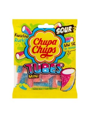 Chupa Chups Mini Tubes Kwaśne żelki owocowe 90 g