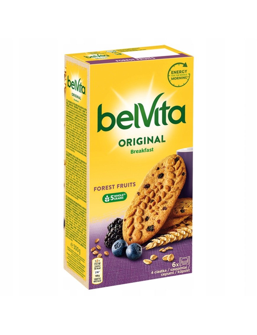 belVita Breakfast Ciastka zbożowe z owocami 300 g