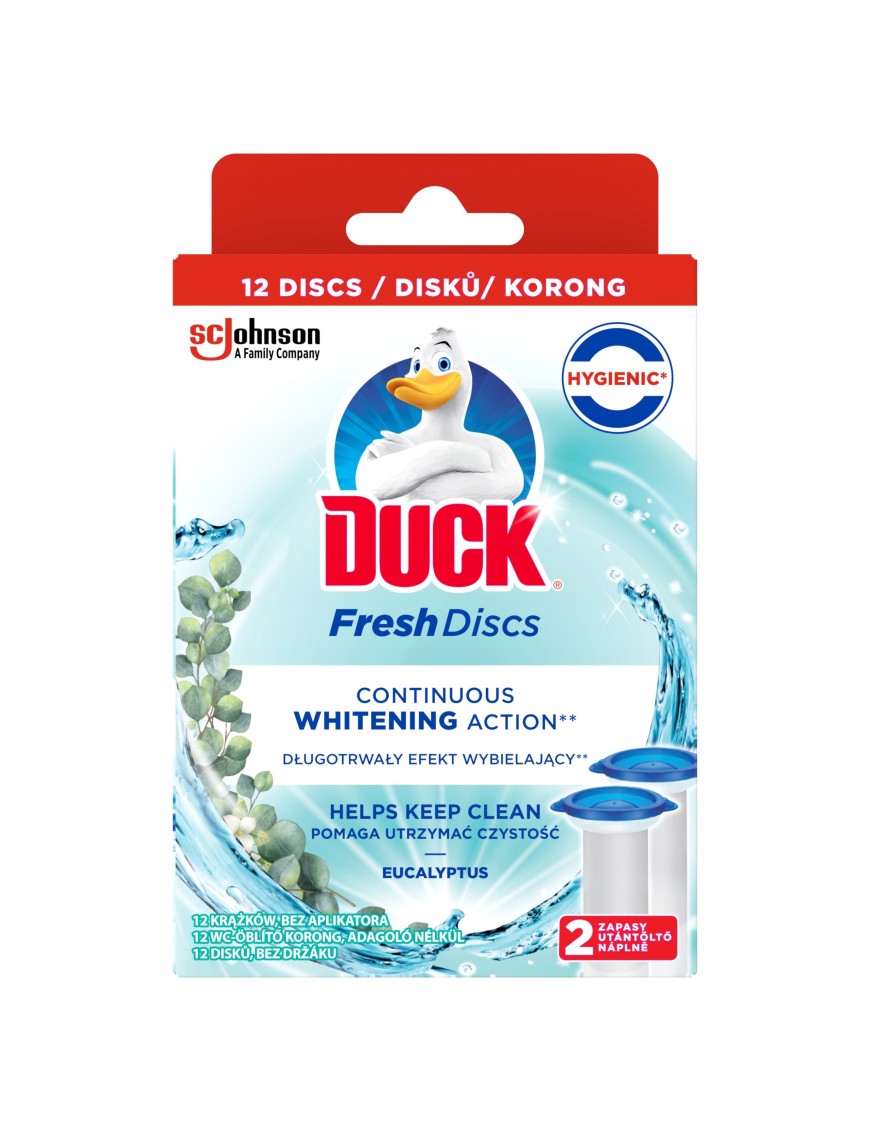Duck Fresh Eukaliptus Duo- żelowe krążki zapas x2