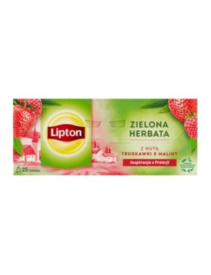 Lipton herbata zielona o smaku maliny i truskawki