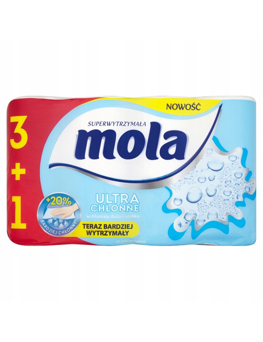 Mola Ultra Chłonne Ręczniki papierowe 4 rolki