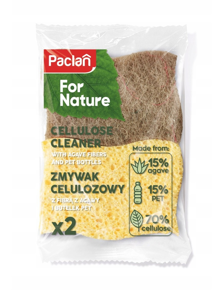 Paclan for Nature Zmywak celulozowy z fibrą 2 szt