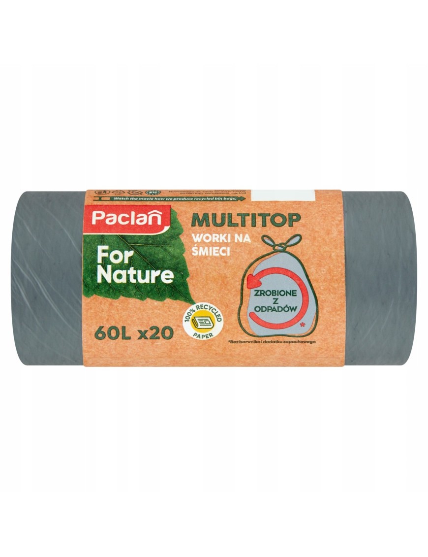 Paclan For Nature Multitop Worki na śmieci 60l 20