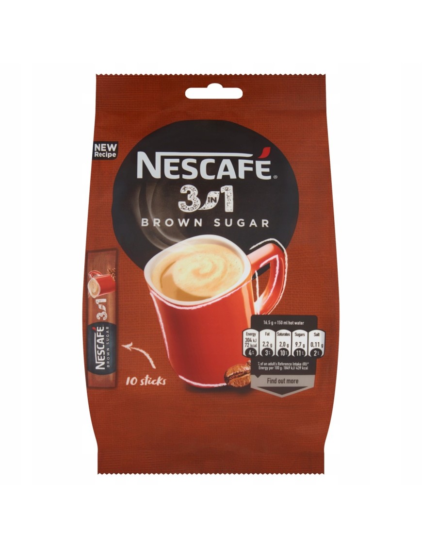 Nescafé 3in1 Brown Rozpuszczalny napój kawowy 165g