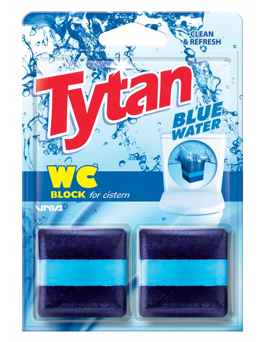 Kostka do spłuczki barwiąca wodę Tytan Blue Water