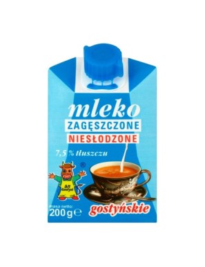 SM Gostyń Mleko niesłodzone 7,5% tłuszczu 200 g