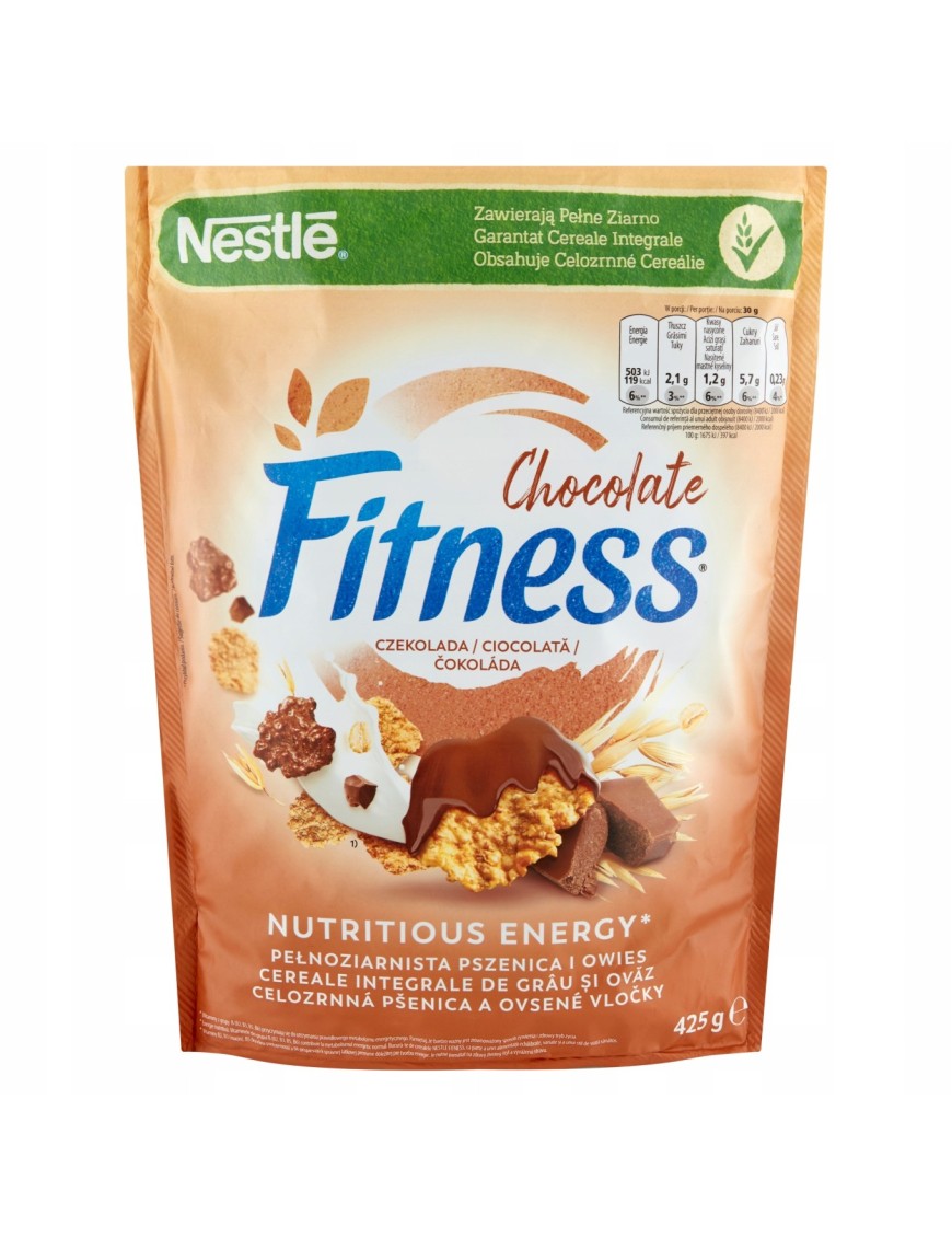 Nestlé Fitness Chocolate Płatki śniadaniowe 425 g