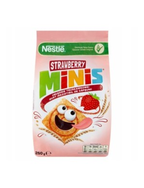 Nestlé Strawberry Minis Płatki śniadaniowe 250 g
