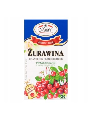 Malwa Herbatka owocowa żurawina 40 g (20 x 2 g)