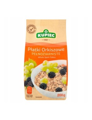 Kupiec Płatki orkiszowe pełnoziarniste 200 g