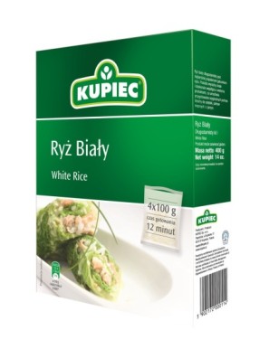 Kupiec Ryż biały długoziarnisty 400 g (4 torebki)