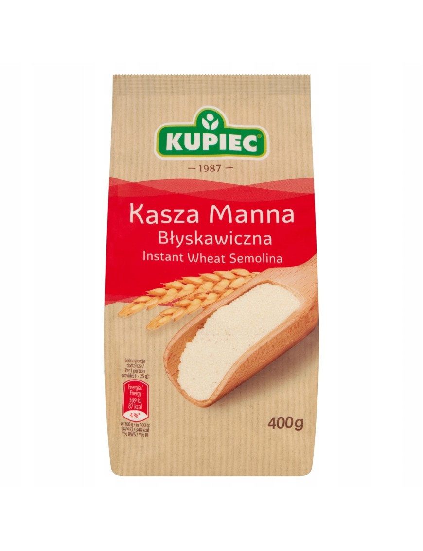 Kupiec Kasza manna błyskawiczna 400 g