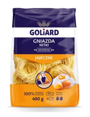 Goliard Makaron 2-jajeczny gniazda nitki 400 g