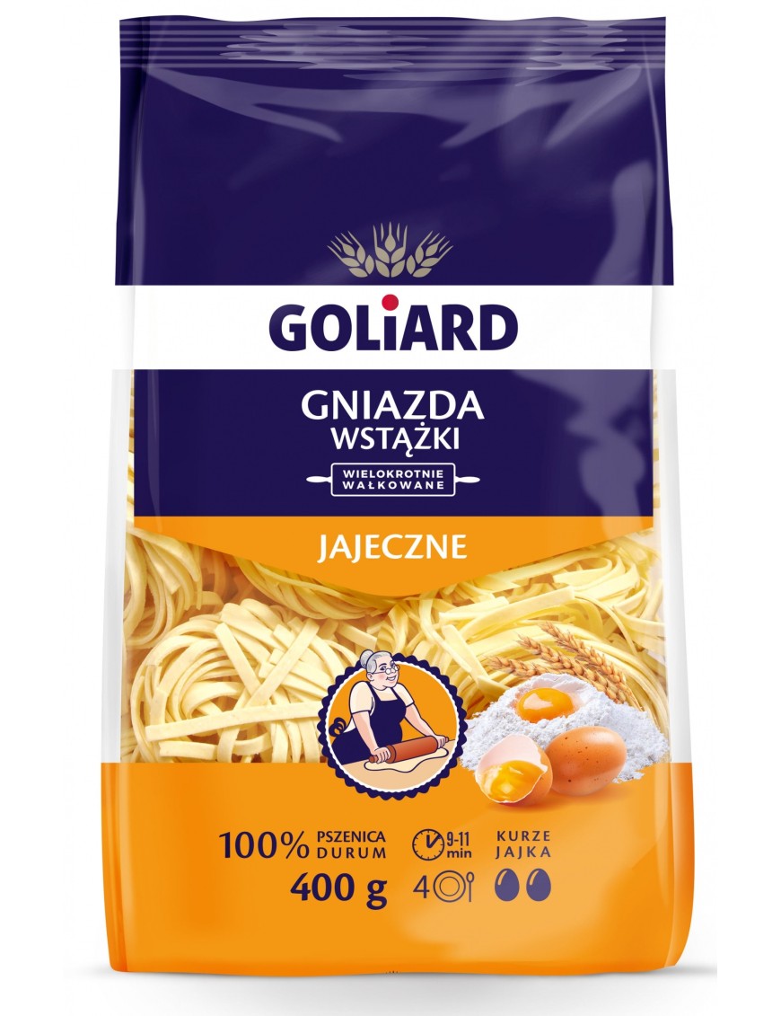 Goliard Makaron 2-jajeczny gniazda wstążki 400 g