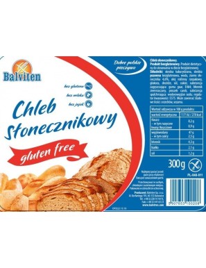 Balviten Chleb słonecznikowy bezglutenowy 300g