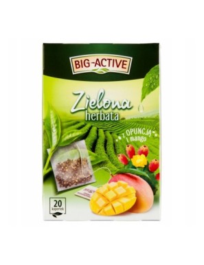 Big-Active Zielona herbata z opuncją i mango 34 g