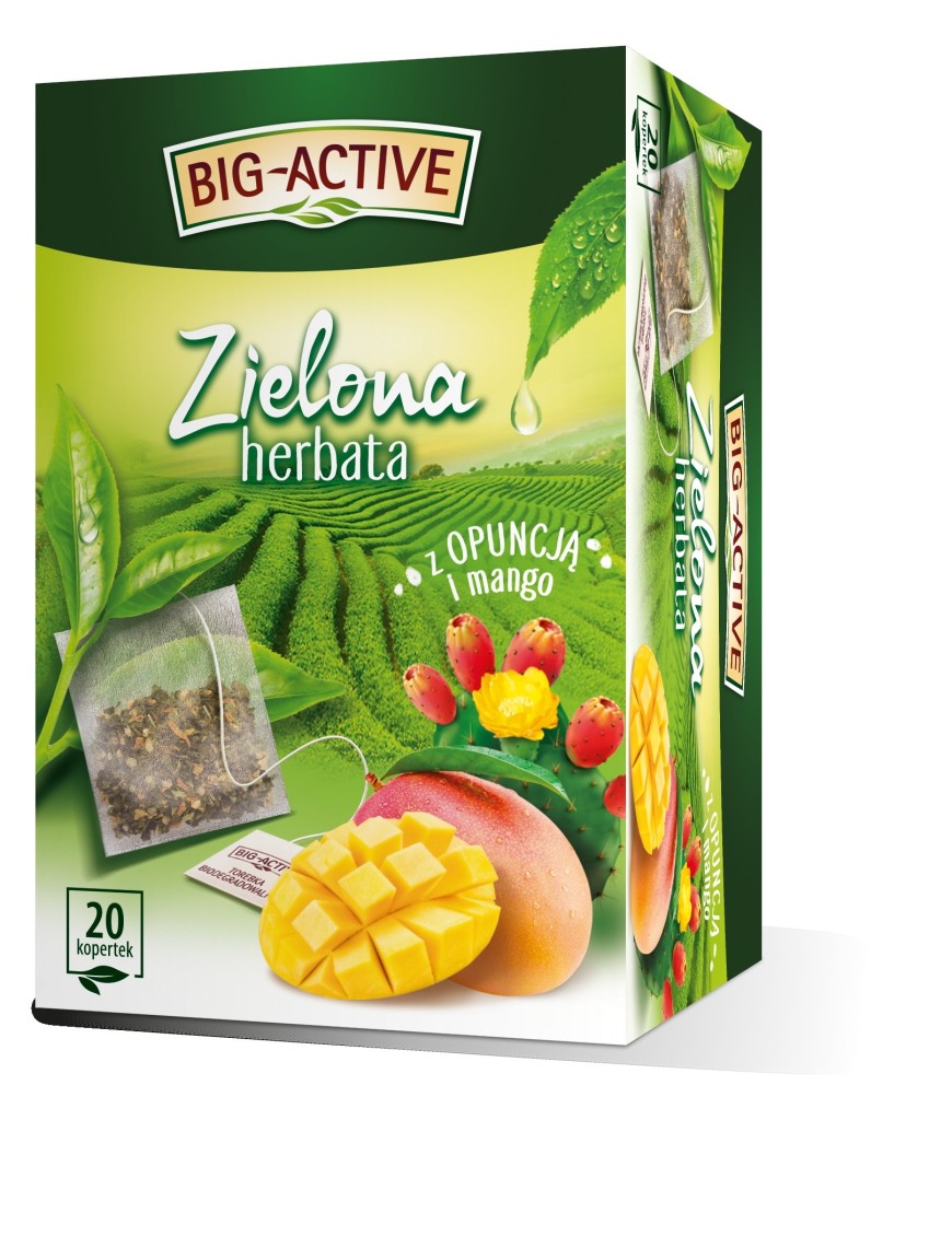 Big-Active Zielona herbata z opuncją i mango 34 g