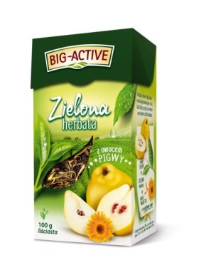 Big-Active Zielona herbata z owocem pigwy 100 g