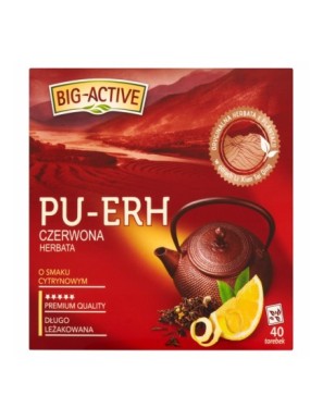 Big-Active Pu-Erh Herbata o smaku cytrynowym 72 g